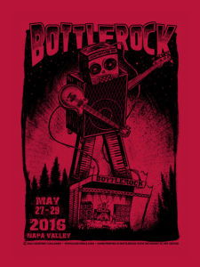 Bottlerock 2016 variant poster by Courtney Callahan